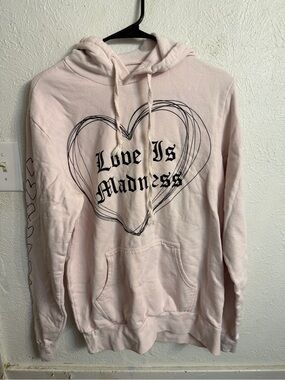 Mars the Label Love Is Madness Pink Hoodie Sweatshirt